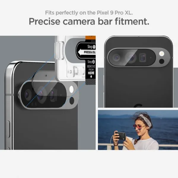 SPIGEN OPTIK.TR EZ FIT CAMERA PROTECTOR 2-PACK GOOGLE PIXEL 9 PRO XL CRYSTAL CLEAR (AGL08446) - Image 15